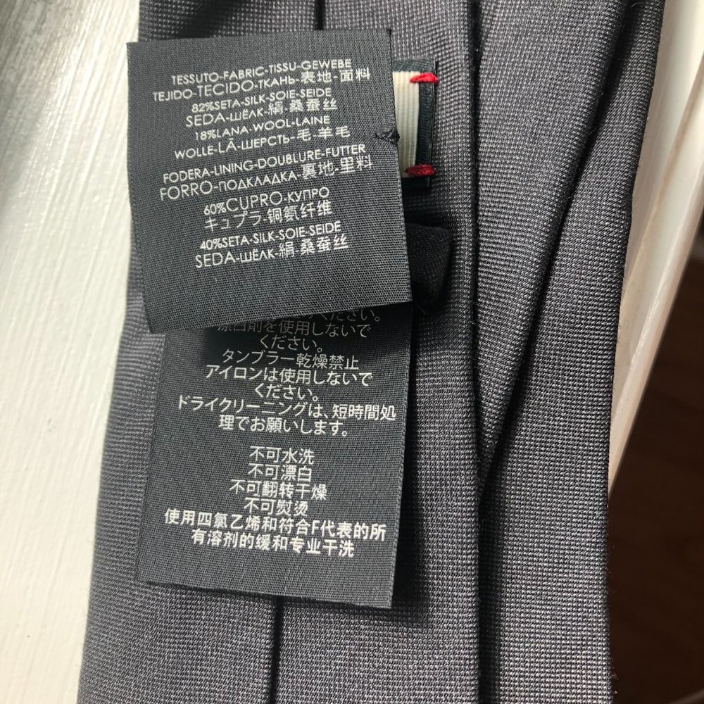 Gucci Green Embroidered Tiger Head Tie in Gray NEW - Picture 4 of 5